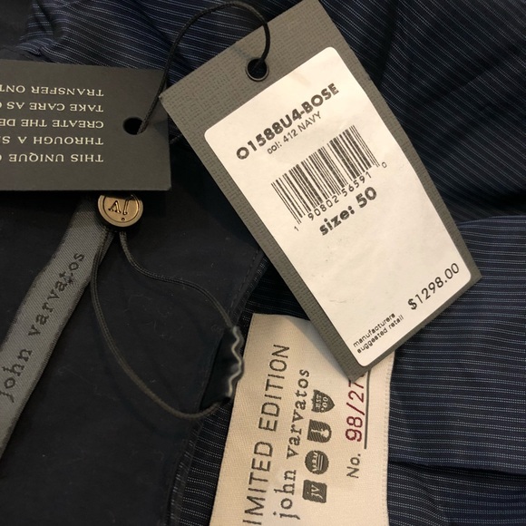 John Varvatos Detachable Parka Navy Jacket Size 50 - Picture 6 of 8